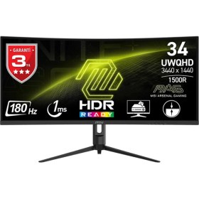 Resim Msı 34 Mag 342CQR E2 3440 x 1440 (Uwqhd) 21:9 Curve 1500R Va 180HZ 1ms (Mprt) Freesync Premıum Gamıng Monıtor 