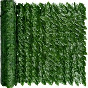 Resim 1 Panel Yapay Yeşillik Gizlilik Perdesi - Gerçekçi Monstera ve Eğreltiotu Plastik Paneller, UV Dayanıklı Çok Amaçlı İç/Dış Mekan Asılabilir Duvar Paneli Balkon Teras İçin Kolay Kurulum (Monstera & Fern), Yapay Çim 