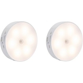 Resim 2 Adet PIR Hareket Sensörlü USB Şarj Edilebilir Dolap İçi Lamba 