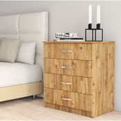 Resim Tanmob Şifonyer 4 Çekmeceli Çam Sfy0102 