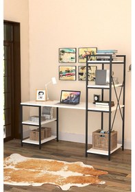 Resim Wood House Mila Çalışma Masası-beyaz Beyaz 