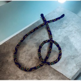 Resim Lacivert Nazar Boncuğu Desenli Bohem Kolye Bileklik Set Lacivert 