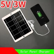 Resim 3W/5V USB Portlu Monokristal Silikon Panel Güneş Şarj Cihazı | Kamp, Doğa Yürüyüşü, Tırmanış, Fotoğrafçılık, Spor Kameraları ve Küçük Fanlar İçin İdeal | Kompakt ve Dayanıklı Güneş Paneli 
