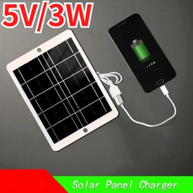 Resim 3W/5V USB Portlu Monokristal Silikon Panel Güneş Şarj Cihazı | Kamp, Doğa Yürüyüşü, Tırmanış, Fotoğrafçılık, Spor Kameraları ve Küçük Fanlar İçin İdeal | Kompakt ve Dayanıklı Güneş Paneli 