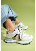 Resim Luvi Shoes Calm Beyaz Platin Kadın Spor Ayakkabı Beyaz - Platin 