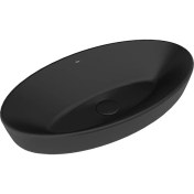 Resim Kale Dove 70X40 Mat Siyah Oval Çanak Lavabo 