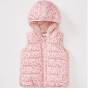 Resim Defacto Kız Bebek Leopar Desenli Kapüşonlu Polar Astarlı Yelek X5147a222aupn188 Defacto