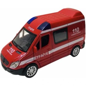 Resim Vardem Sesli Işıklı Çek Bırak Metal Itfaiye - 588B-İTFAIYE 