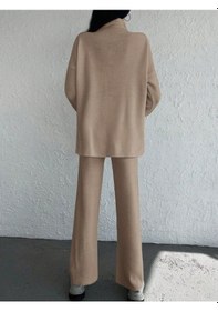 Resim Ge Ticaret Kadın Uzun Kollu Triko Ikili Takım Bej 