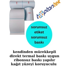 Resim Toptantek Barkod Etiketi 30X40 mm Lamine Termal 
