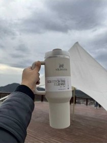 Resim Pazly Stanley Quencher Pipetli Termos Bardak 1,18 Lt Bej Bej Bej Bej 