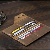 Resim Hi Leather Lina Deri Uzun Cüzdan Camel 