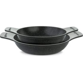 Resim Thermoad Gri Granit Döküm Güveç Sahan Set 20-22 cm 