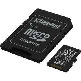 Resim Marmara Qumasch Kıngston SDCS3/256GB, Canvas Select Plus Gen3 A1, 100MB/S, Microsd Kart Bellek (Sd Adaptörlü) 