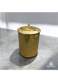 Resim İsaoğlu Yapı Gold Çöp Kovası Vintage Tasarım Gold Premium Banyo Mutfak Kova Gold Altın 