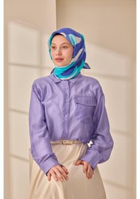 Resim Silk Home Aura Eşarp 140001-13 Lacivert, Mavi, Lila, Beyaz 