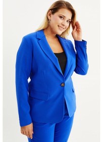 Resim Myline Astarlı Blazer Ceket - Mavi 