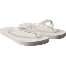 Resim Calvin Klein FLIP FLOP TPU METALL Beyaz Kadın Parmak Arası Terlik 