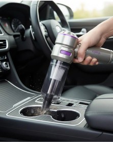 Resim Şarjlı Mini El Süpürgesi Üfleme Ve Vakum Özellikli 