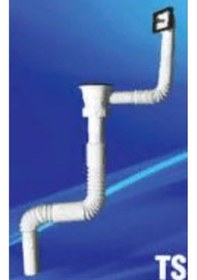 Resim Özbest Körüklü Taşmalı Evye Lavabo Sifonu Alttan - Üstten Beyaz 