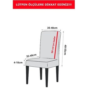 Resim Mandaş 6lı Set Jakarlı Lastikli Sandalye Kılıfı-şal Desen Kahve Kahve 