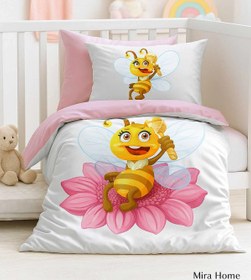 Resim Mira Home Yenidoğan Kız Bebek Nevresim Takımı %100 Pamuklu Lady Bee 