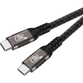 Resim QG01 Type-C To Type-C Usb4 Pd Data Şark Kablosu 240W 40GBPS 8K@60Hz 1.5 Metre 