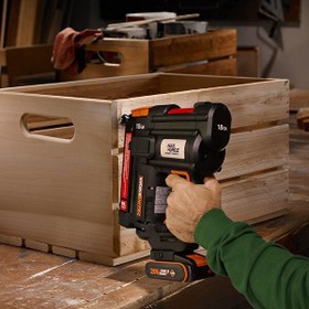 Resim Worx WX844.9 20Volt 16-40mm Profesyonel Şarjlı Zımba Makinesi - 2700 Adet Yedek Zımba (Akü Dahil Değildir) 