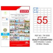 Resim Tanex Tw-2055 37X34MMx100Ad.Lazer Yazıcı Etiketi 