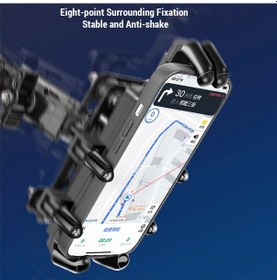 Resim Xindoker Motosiklet Usb Şarjlı Silikon Telefon Tutucu - Offroad Ve Bisiklet Kullanıma Uygun Çok Amaçlı Alüminyum Tutucu Siyah 