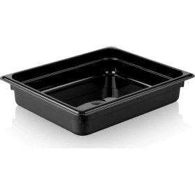 Resim İstanbul Horeca Kırılmaz Polikarbon Siyah Gastronom Küvet 1/2-100 