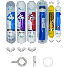 Resim Pemax Water Solutions Kapalı Kasa Su Arıtma Cihazlarına Uygun STD 6'lı ReVerse Osmosis Mebran Mineral-Tatlandırıcı Set 