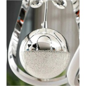 Resim Şık Sarkıt Krom Kaplama Oturma Yatak Mutfak Çocuk Odası Duvar LED Pilli Aplik 