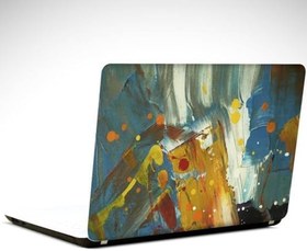 Resim Turuncu Kırmızı Noktalar Soyut Laptop Sticker 10 İnch (25X19CM) 