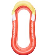 Resim Moveevo Kırmızı Pvc+nilon Su Üstü Yatak, Yaz Bahçe Havuzu İçin Halka Desenli Kayar Yatak, Taşınabilir Su Ürünü, Deniz/kolada Rahat Dinlenme Kırmızı 