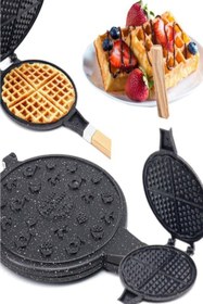 Resim Lüks Granit Ocak Üstü Waffle Tavası 