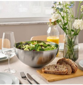 Resim Servis Kasesi, Paslanmaz Çelik, 28 Cm Açık Gri 