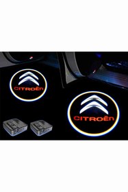 Resim Citröen Araçlar Için Pilli Yapıştırmalı Kapı Altı Led Logo 