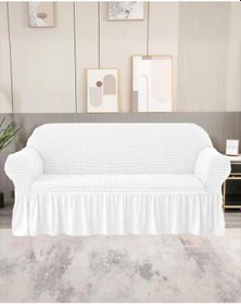 Resim Upmall Bürümcük Koltuk Örtüsü Kanepe Örtüsü 3lü Beyaz Beyaz 