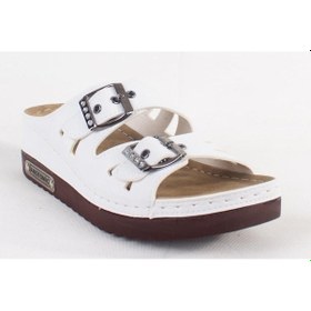 Resim Dagoster Dza37-3001 Beyaz Günlük Ortopedik Kadın Terlik 