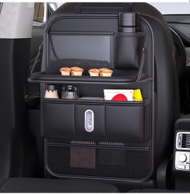 Resim Xuweiwei Black-one Outfit De Ran Fu 2025 Yeni Tasarım Pu Deri Araç Kolçak Saklama Organizer Çok Fonksiyonlu Cep Telefonu Tutucu 