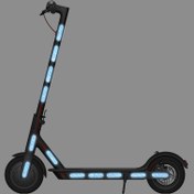 Resim Yansıtıcı Scooter Lastik Sticker'ları - Aydınlatmalı Yan Uyarı Filmi, Gece Görünürlüğü Güvenliği Aksesuarları, Plastik, Seyahat Güvenliğini Artırır, Görünürlük Artırır | Şık Scooter Tasarımı | Dayanıklı Yapışkan Sticker'lar 