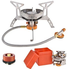 Resim Springsun Hafif Ve Katlanabilir Kamp Ocağı - Titanyum Ayaklı, Rüzgarlığa Dayanıklı, 3500w Güçlü 110 Karakter Gümüş 