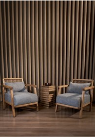 Resim Aberteka Çay Seti Koltuk Takımı İki Berjer + Yan Sehpa (Salon, Balkon, Ofis Mobilyası) 