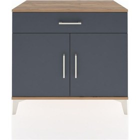 Resim Hyperion Şifonyer Tek Çekmeceli 2 Kapaklı 88x44x80 Çam-antrasit Çam 