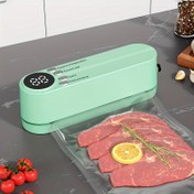 Resim Çok Yönlü Otomatik Gıda Kapama Cihazı, Taşınabilir Kablosuz Vakum Makinesi, Atıştırmalık Kapama Seçeneği, Dış Suction ve Üfleme Özellikleri ile Donanmış, Uzun Süreli Gıda Depolama İçin Tasarlanmış, Kompakt ve Kullanıcı Dostu, Mutfak Kullanımı ve Açık Hava Piknikleri İçin İdeal. 