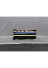 Resim Zehra Abla Halı Yeni El Dokuma Dekoratif Lumbar Kilim Kırlent Yastık Kılıfı 6204 