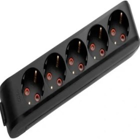 Resim Viko Beşli Siyah Kablosuz Topraklı Grup Priz 