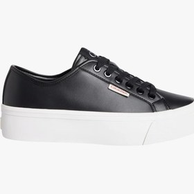 Resim Calvin Klein Jeans Kadın Deri Düz Platform Siyah Sneaker YW0YW01886-BEH 