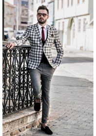 Resim Sir Tek Ceket Ekose Regular Fit(434102097) 